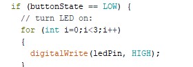 Code for blinking 3 times