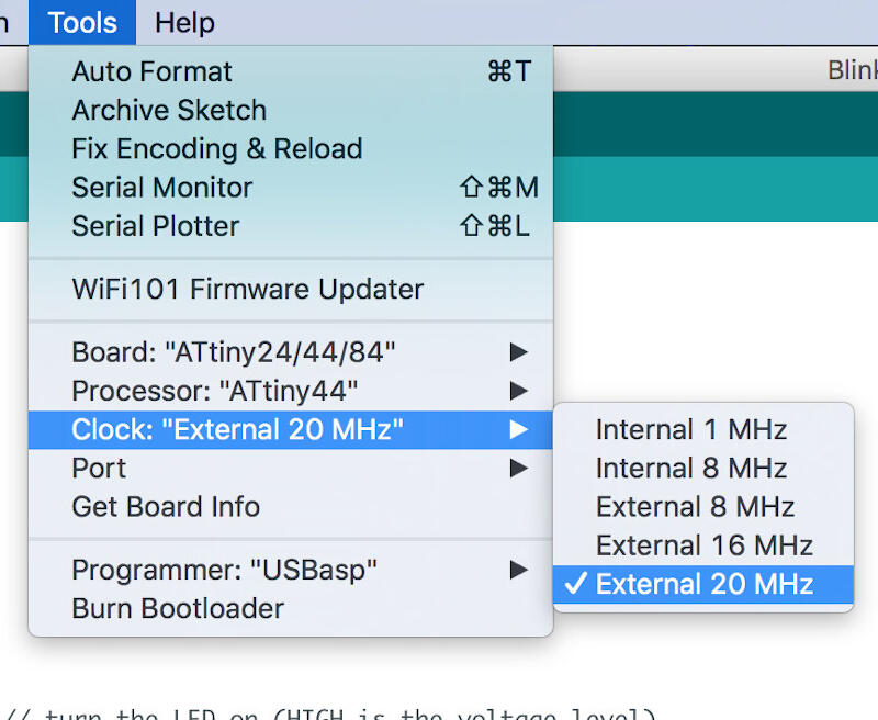 Selecting clock