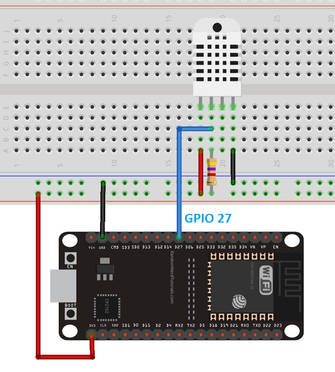 DHT22 wiring