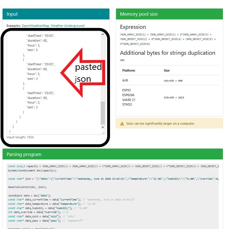 JSON Assistant Code